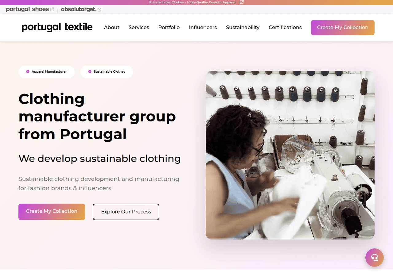 Screenshot of portugaltextile.com