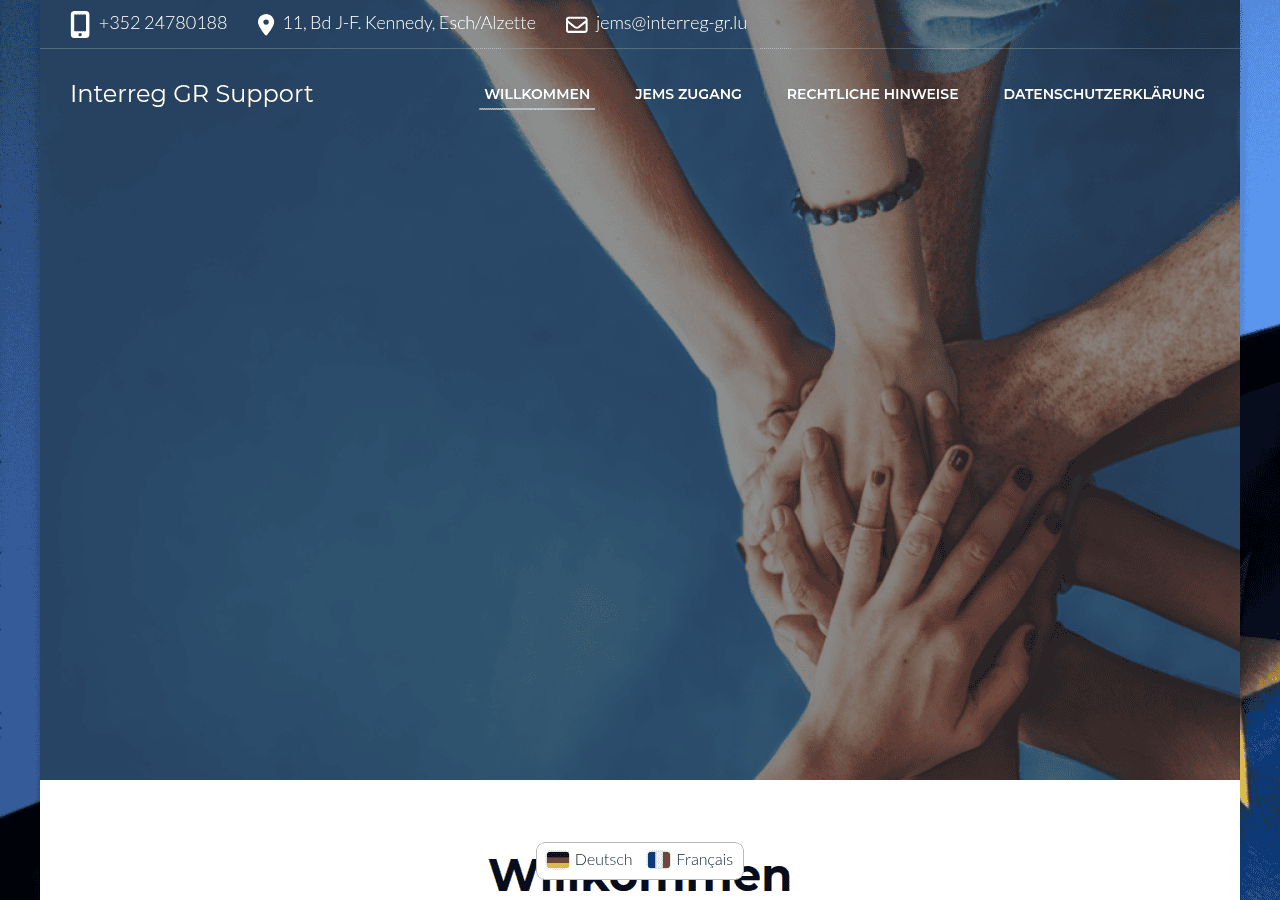 Screenshot of interreg-support.eu