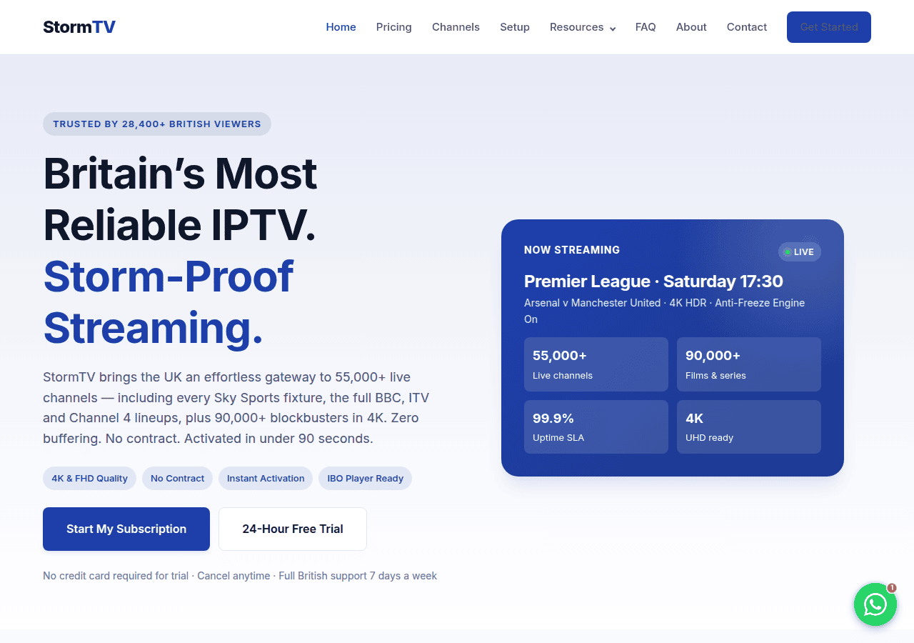Screenshot of stormtv.co.uk
