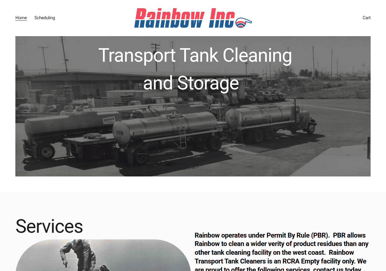 Screenshot of rainbowttcinc.com