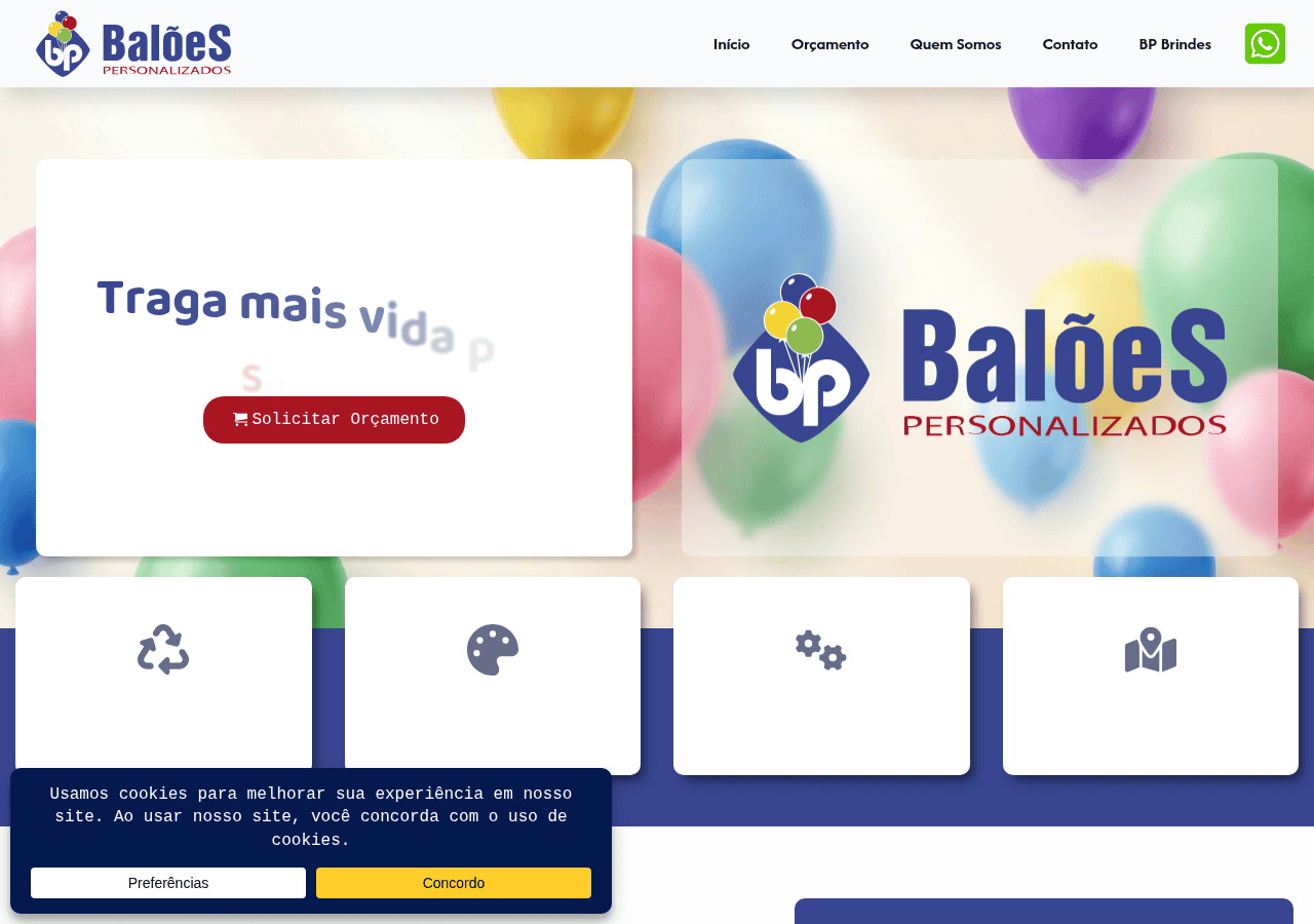 Screenshot of baloespersonalizados.com.br