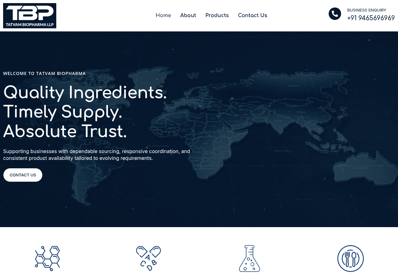 Screenshot of tatvambiopharma.com
