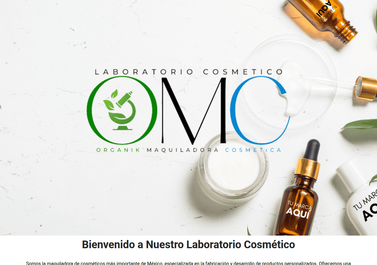 Screenshot of fabricantedecosmeticosomc.com.mx