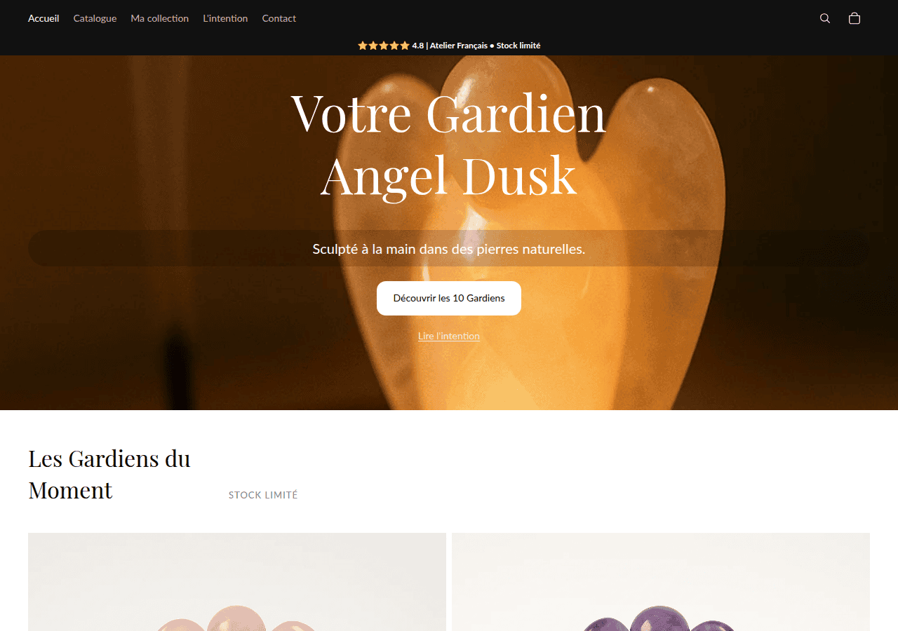 Screenshot of angeldusk.fr