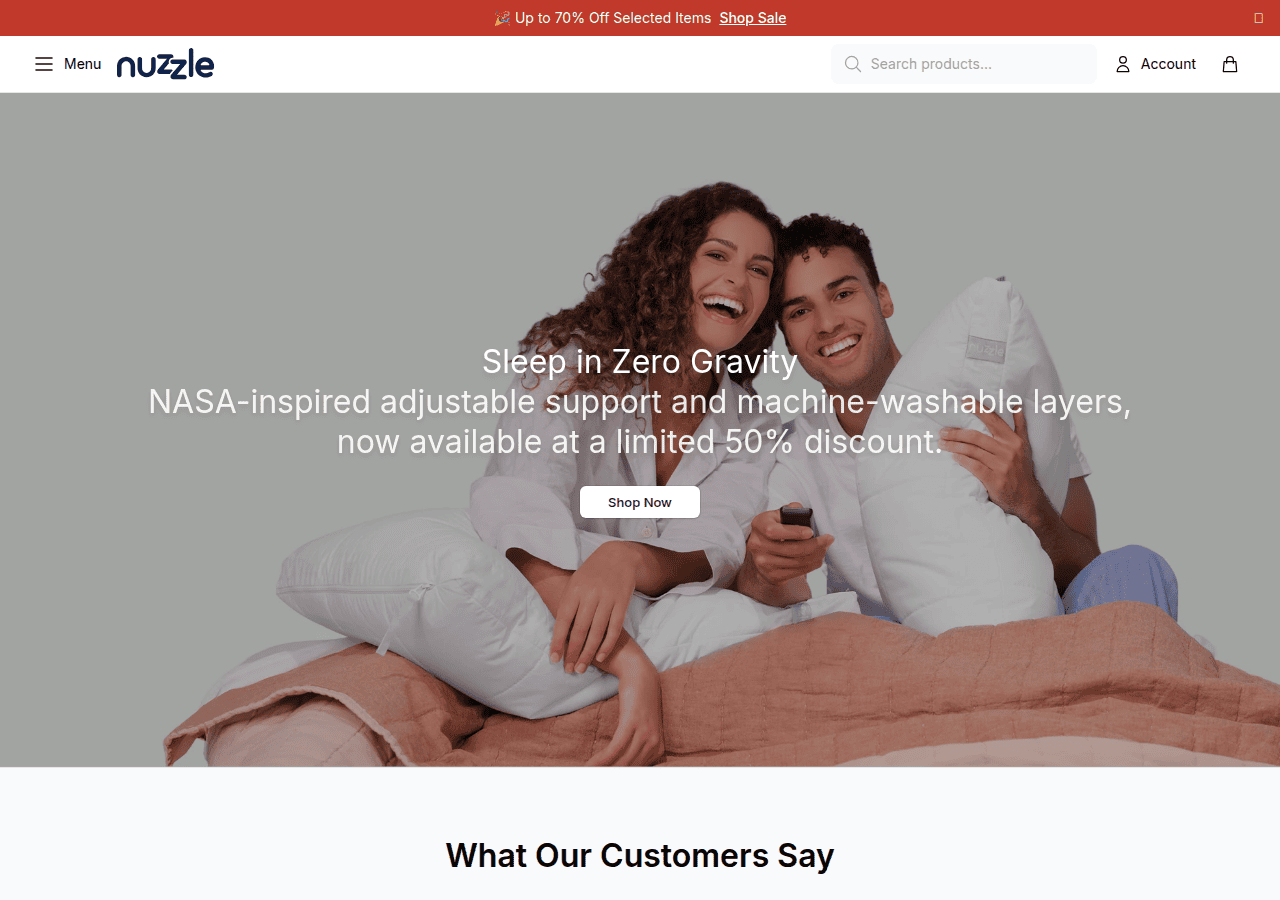 Screenshot of nzlpillow.shop