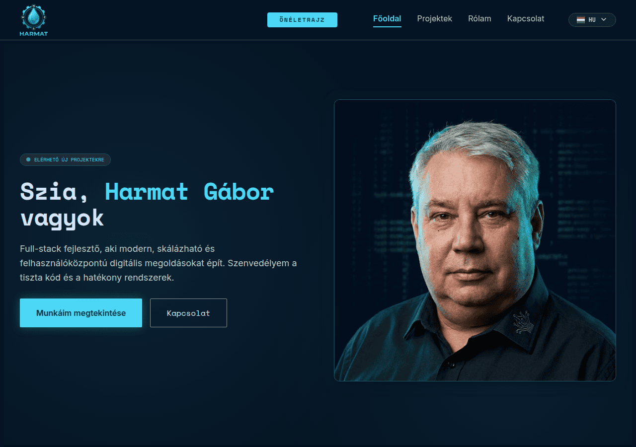 Screenshot of harmatgabor.eu