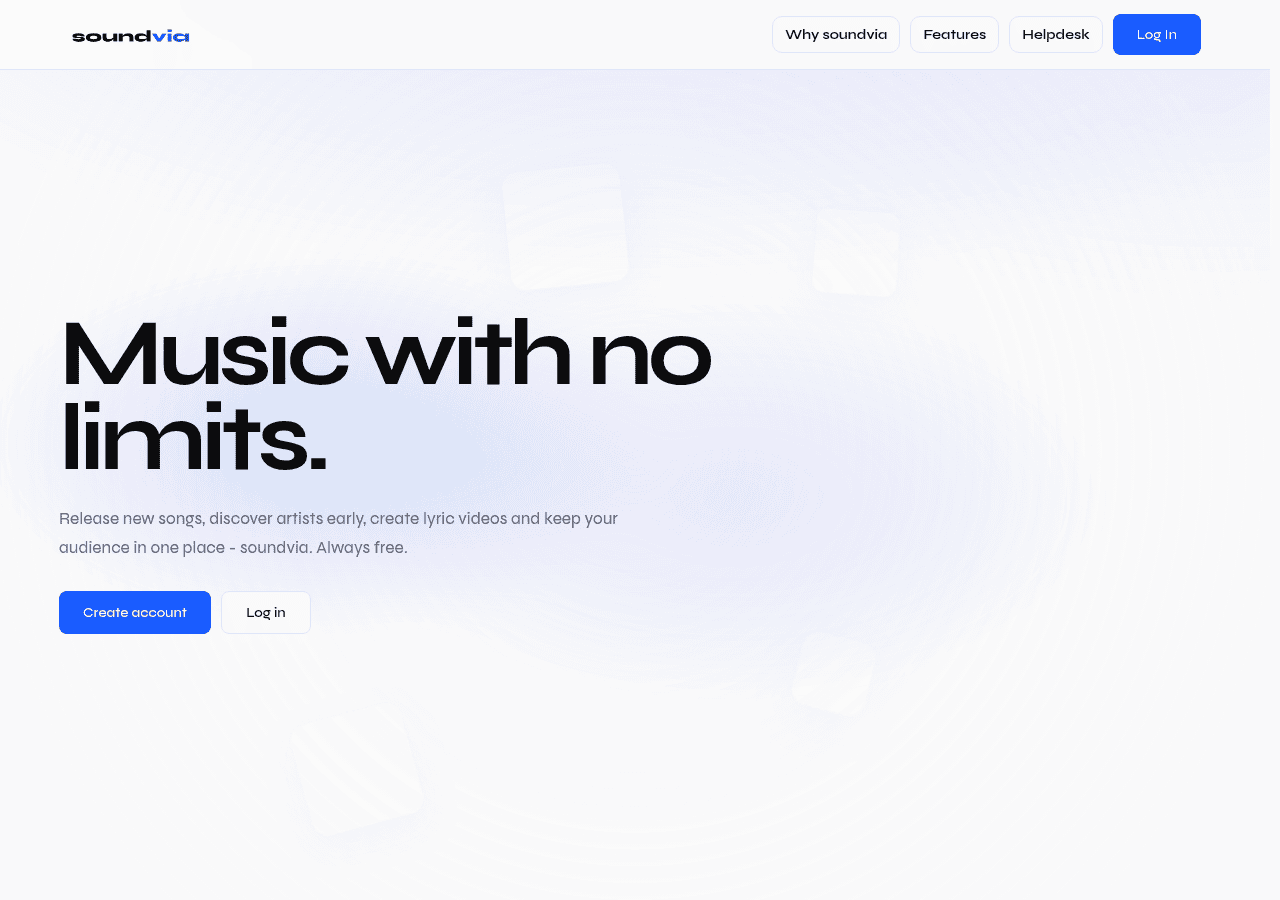 Screenshot of soundvia.eu