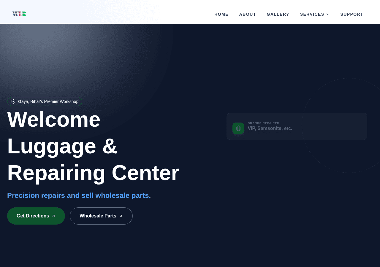 Screenshot of welcomeluggagerepair.shop