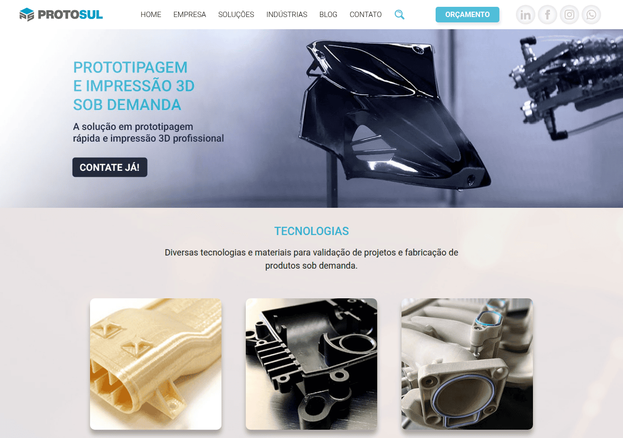 Screenshot of protosul.com.br
