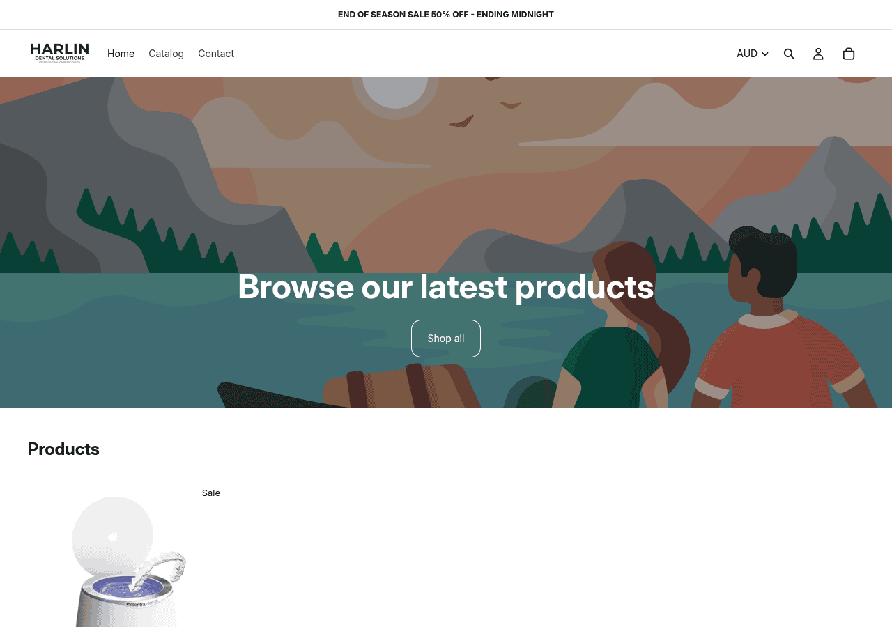 Screenshot of harlinshop.com