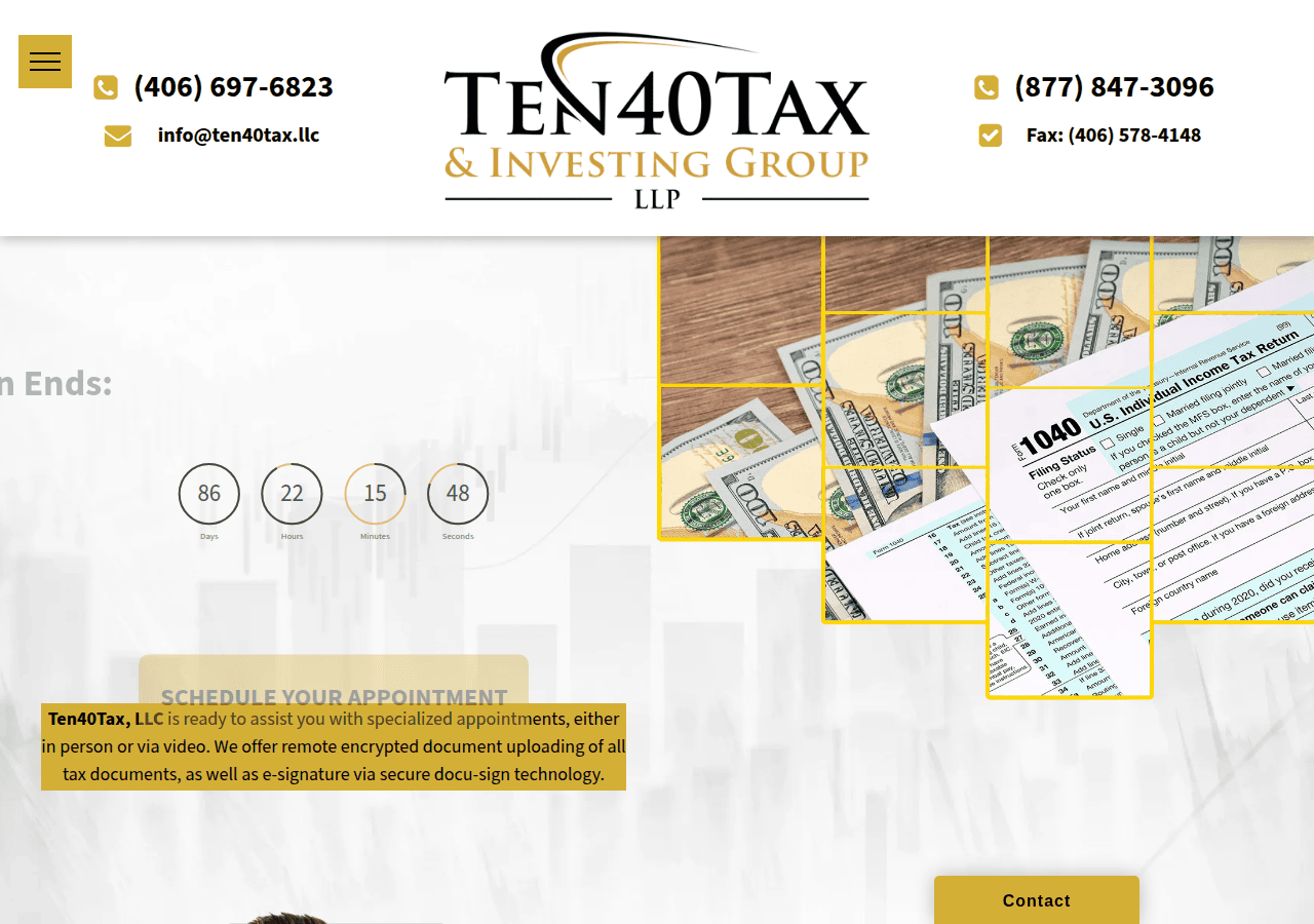 Screenshot of ten40tax.llc