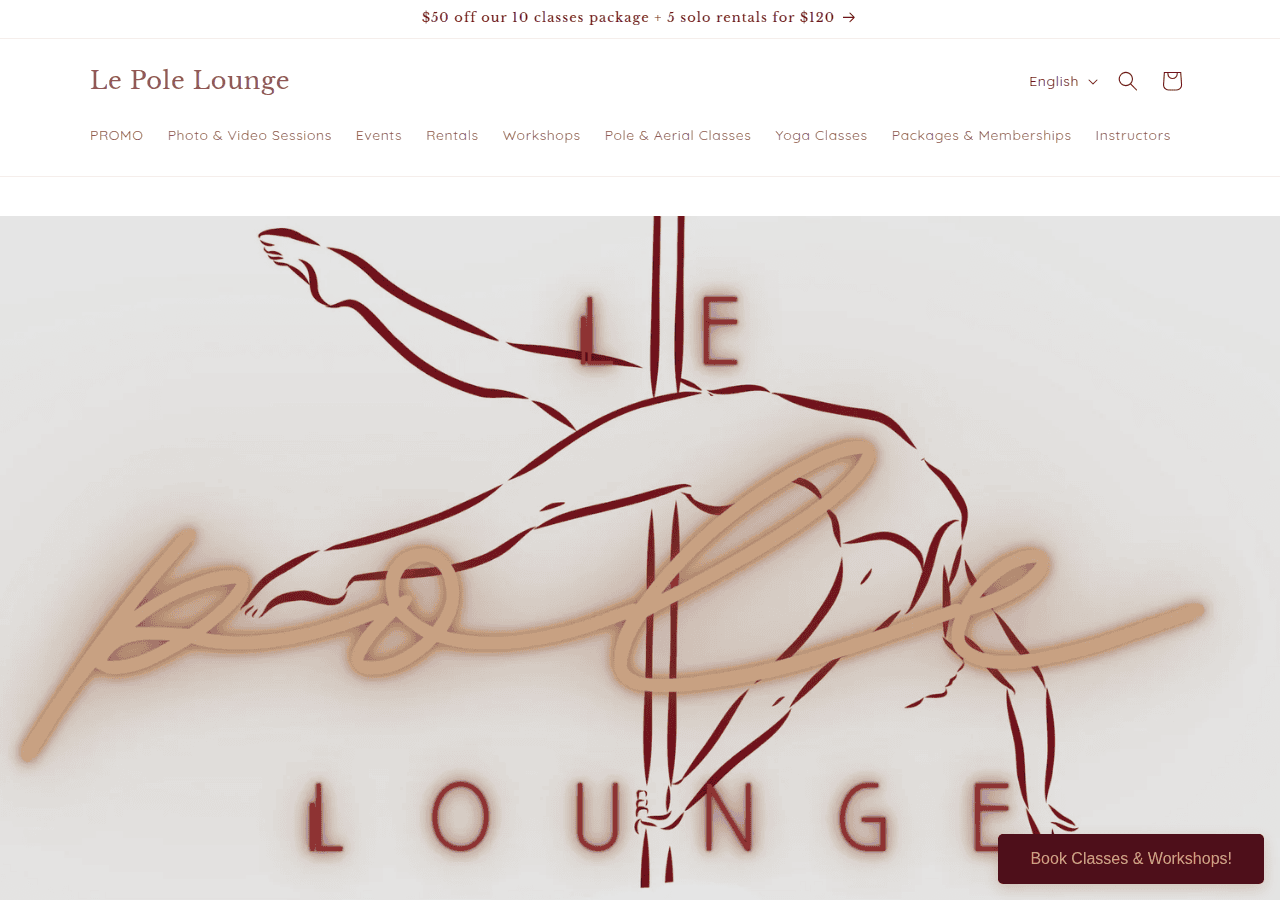 Screenshot of thepolelounge.com