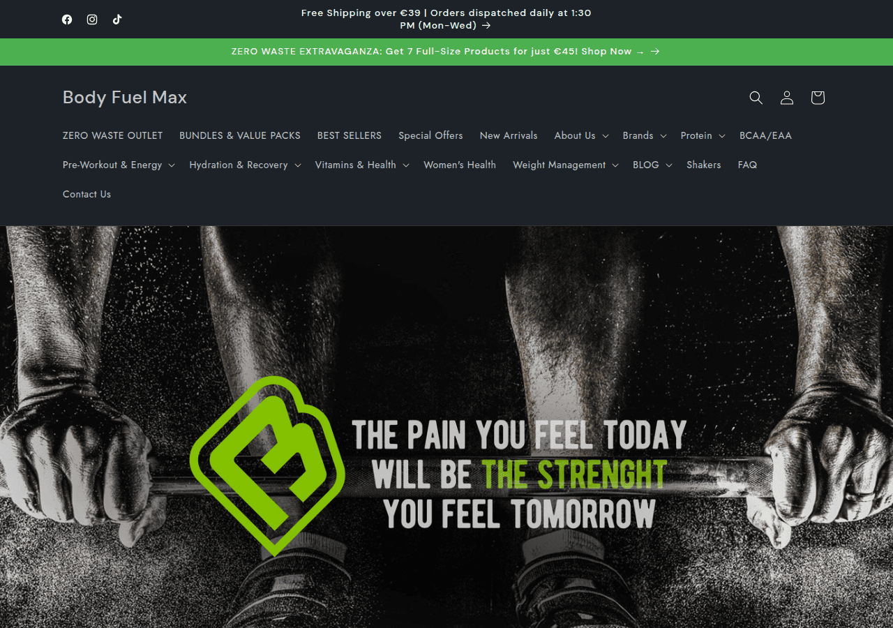 Screenshot of bodyfuelmax.ie