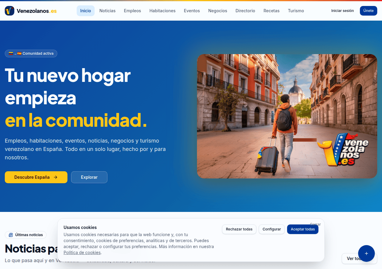 Screenshot of venezolanos.es