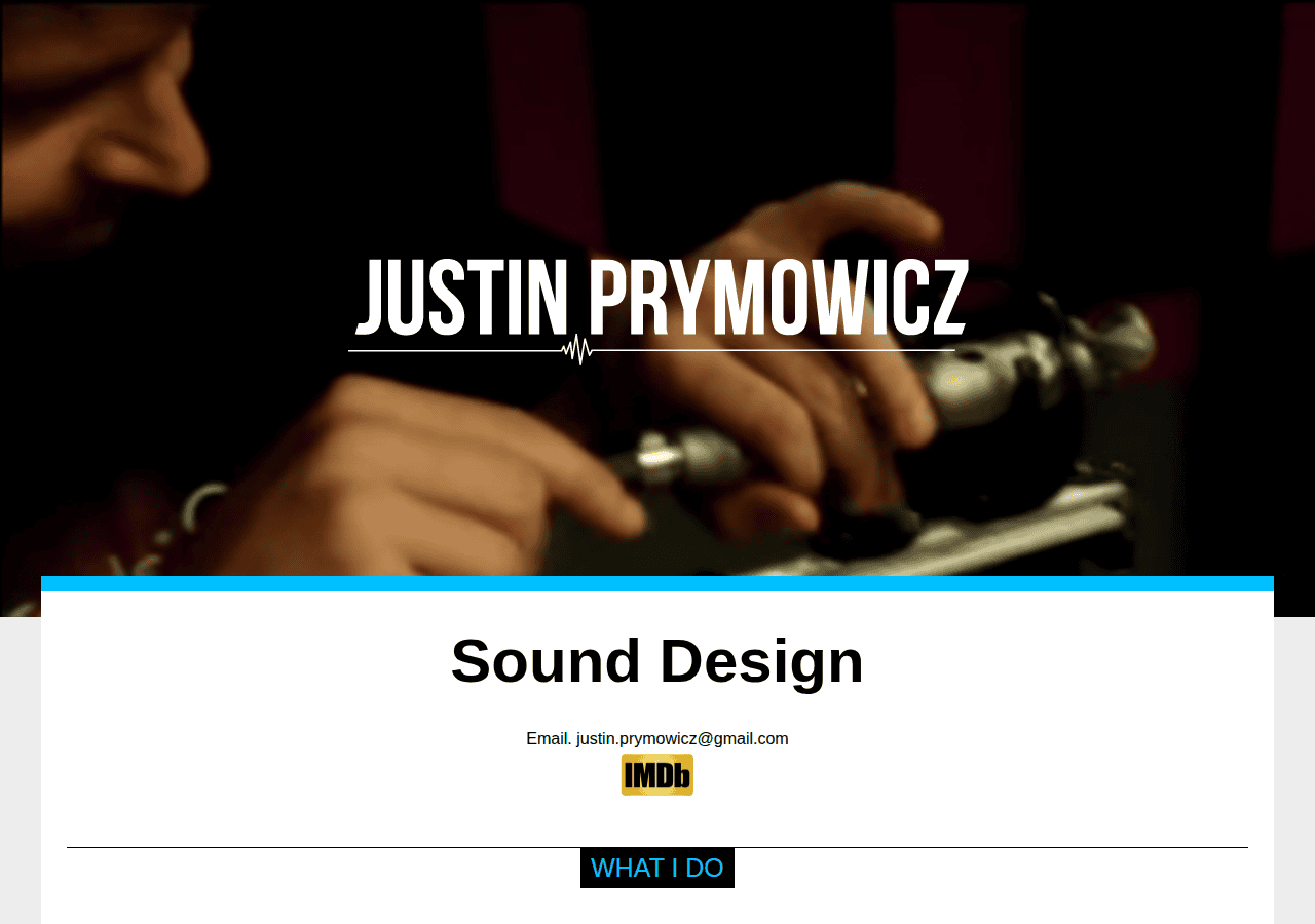 Screenshot of justinprymowicz.com