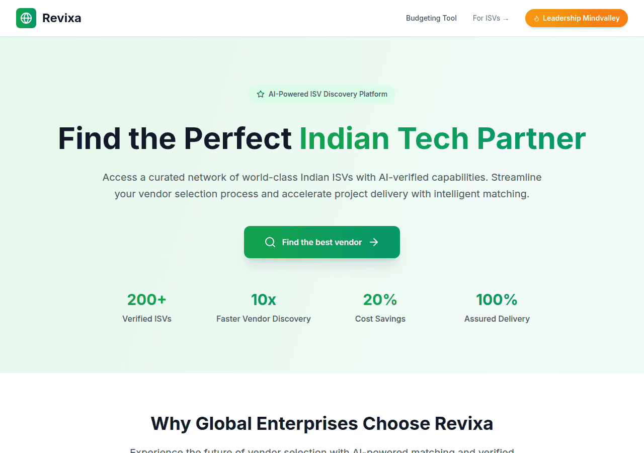 Screenshot of revixa.ai