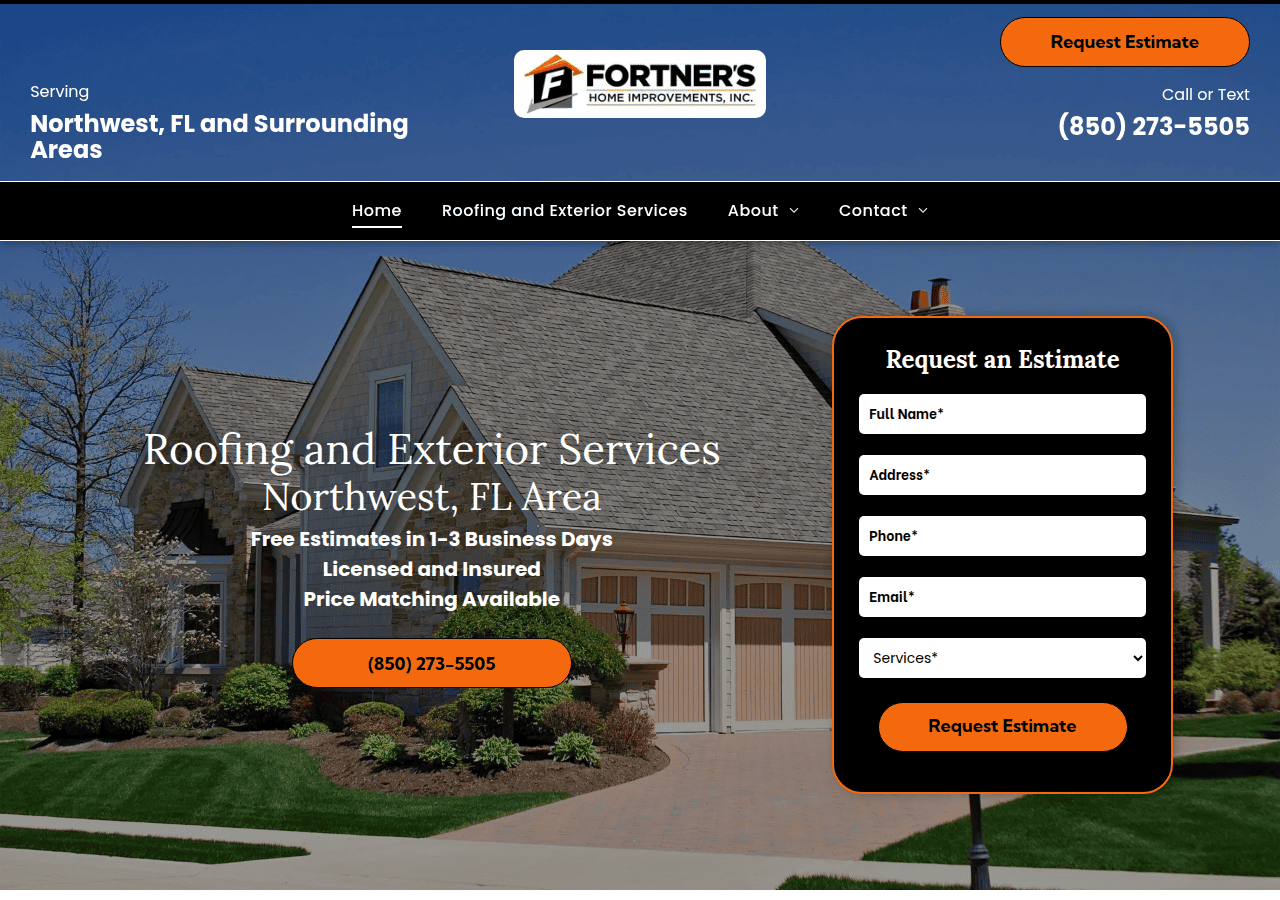 Screenshot of fortnershomeimprovements.com