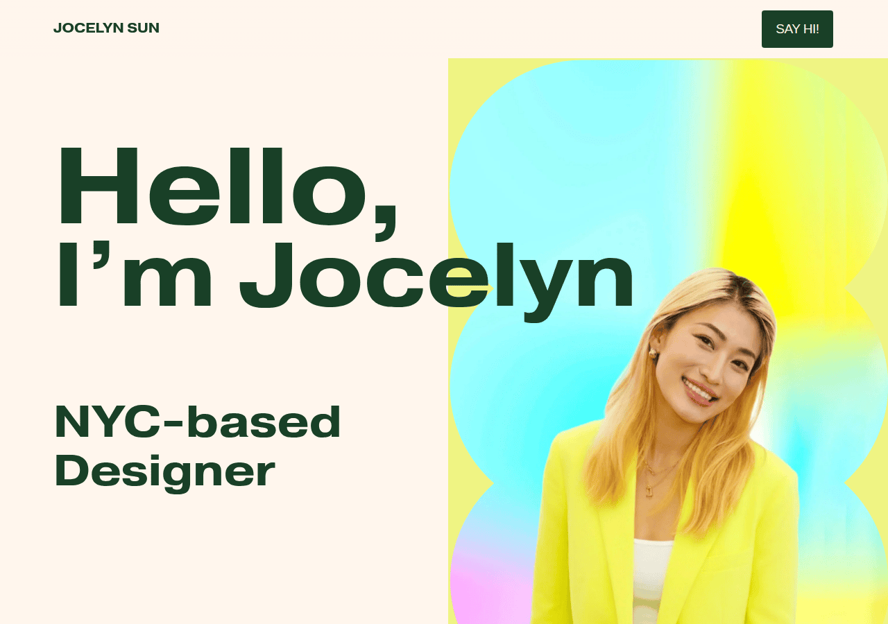Screenshot of jocelynsun.com