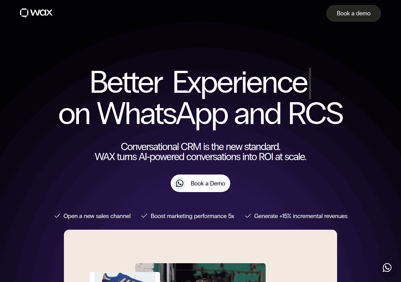 Screenshot of getwax.io