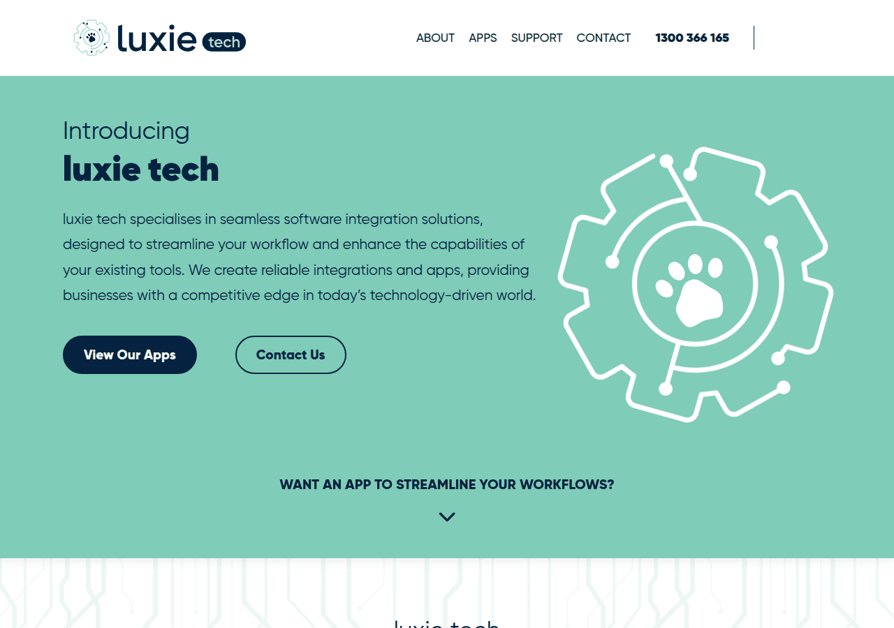 Screenshot of luxie.tech
