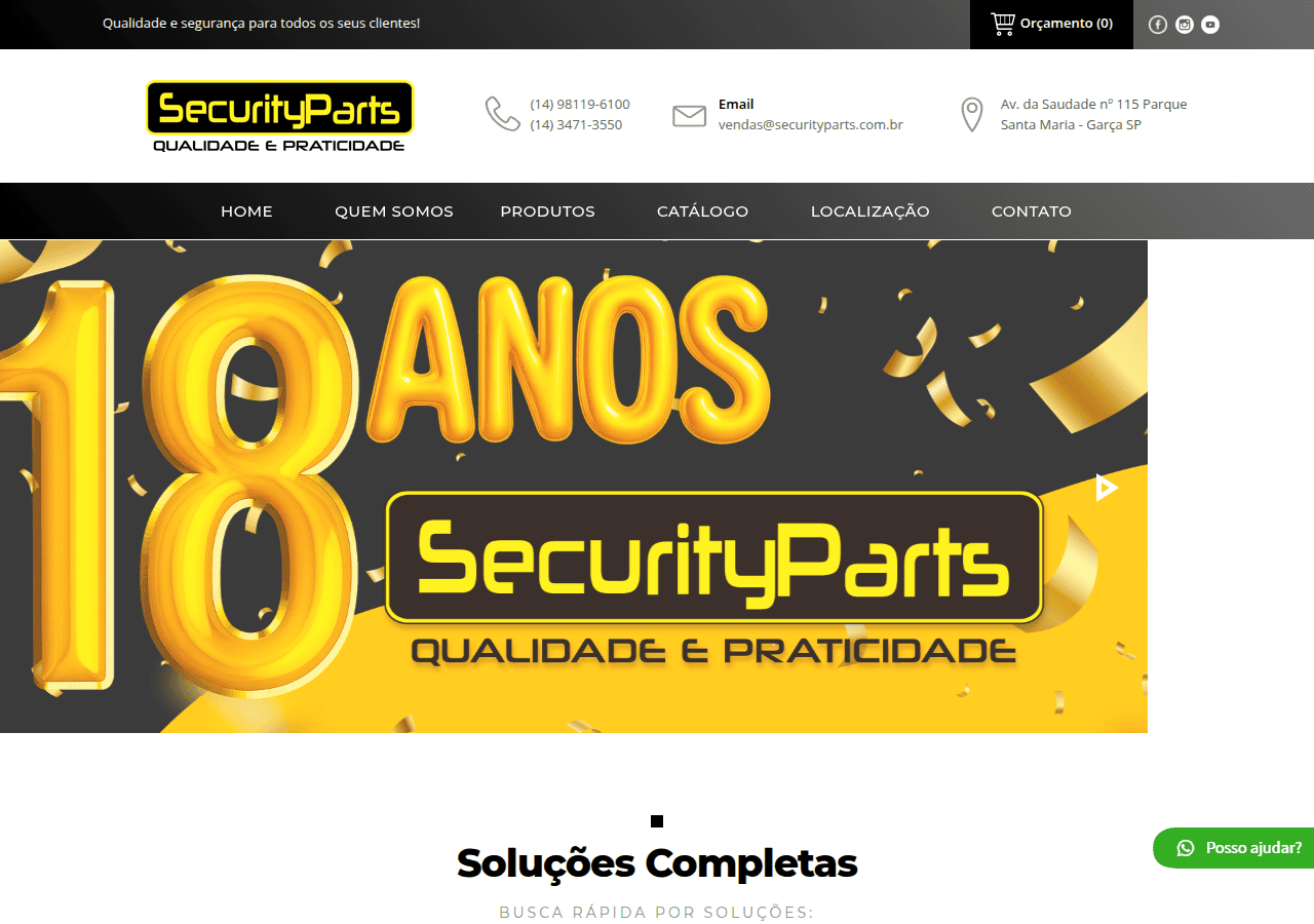 Screenshot of securityparts.com.br
