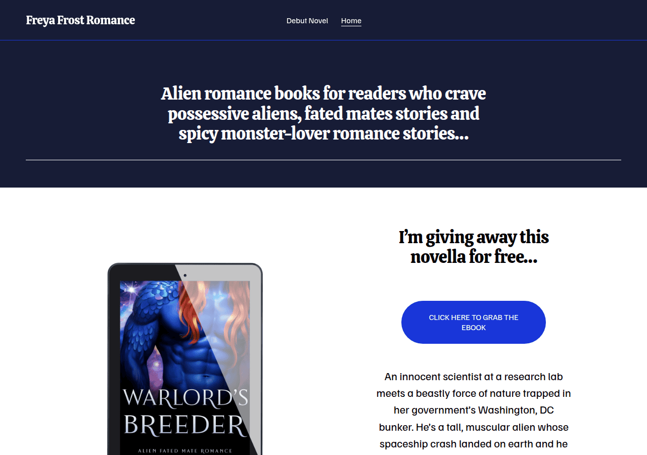 Screenshot of freya-frost.com