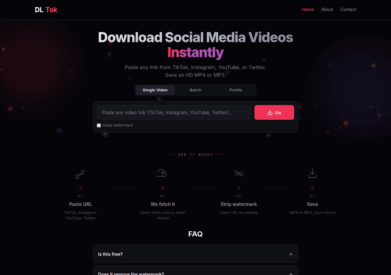 Screenshot of dltok.net