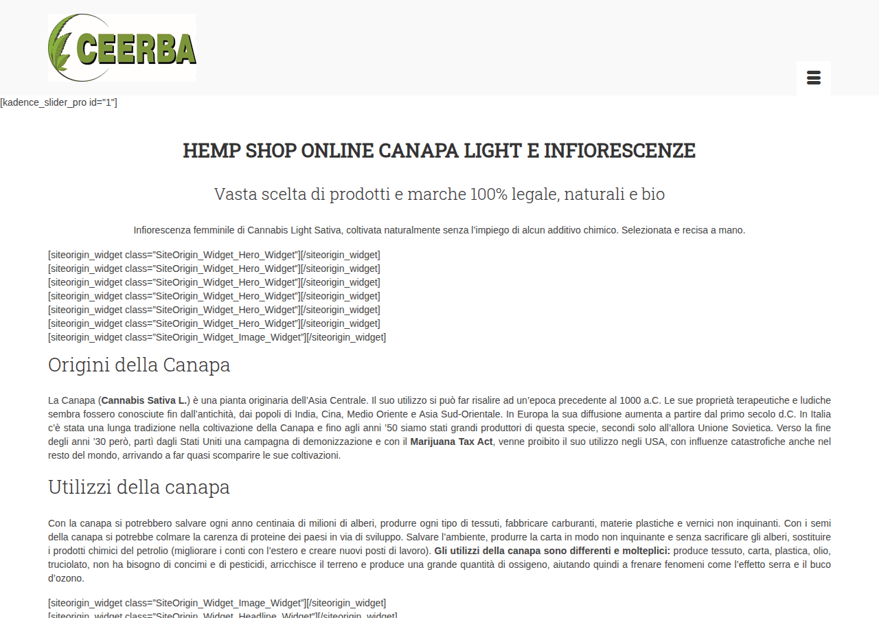 Screenshot of ceerba.com