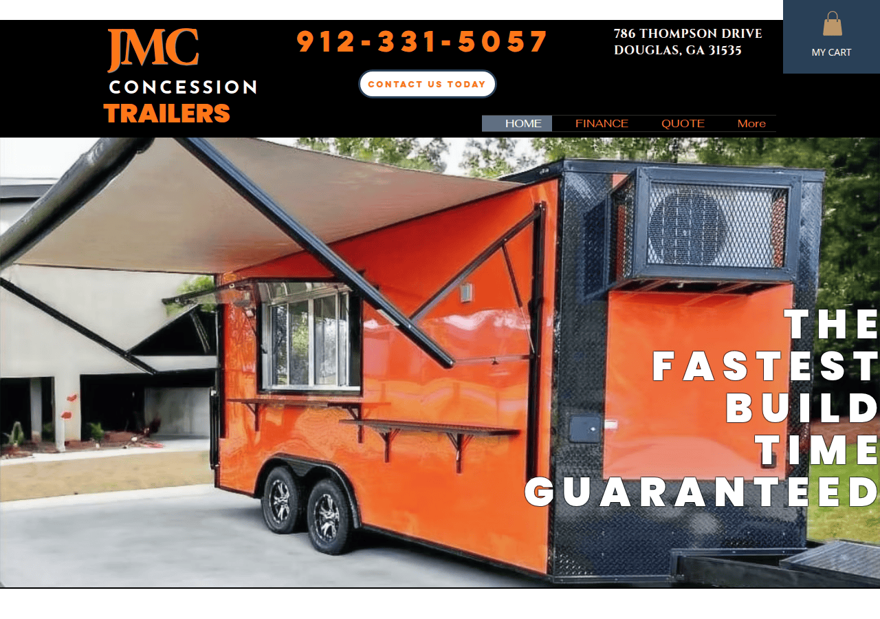 Screenshot of jmcconcessiontrailers.com