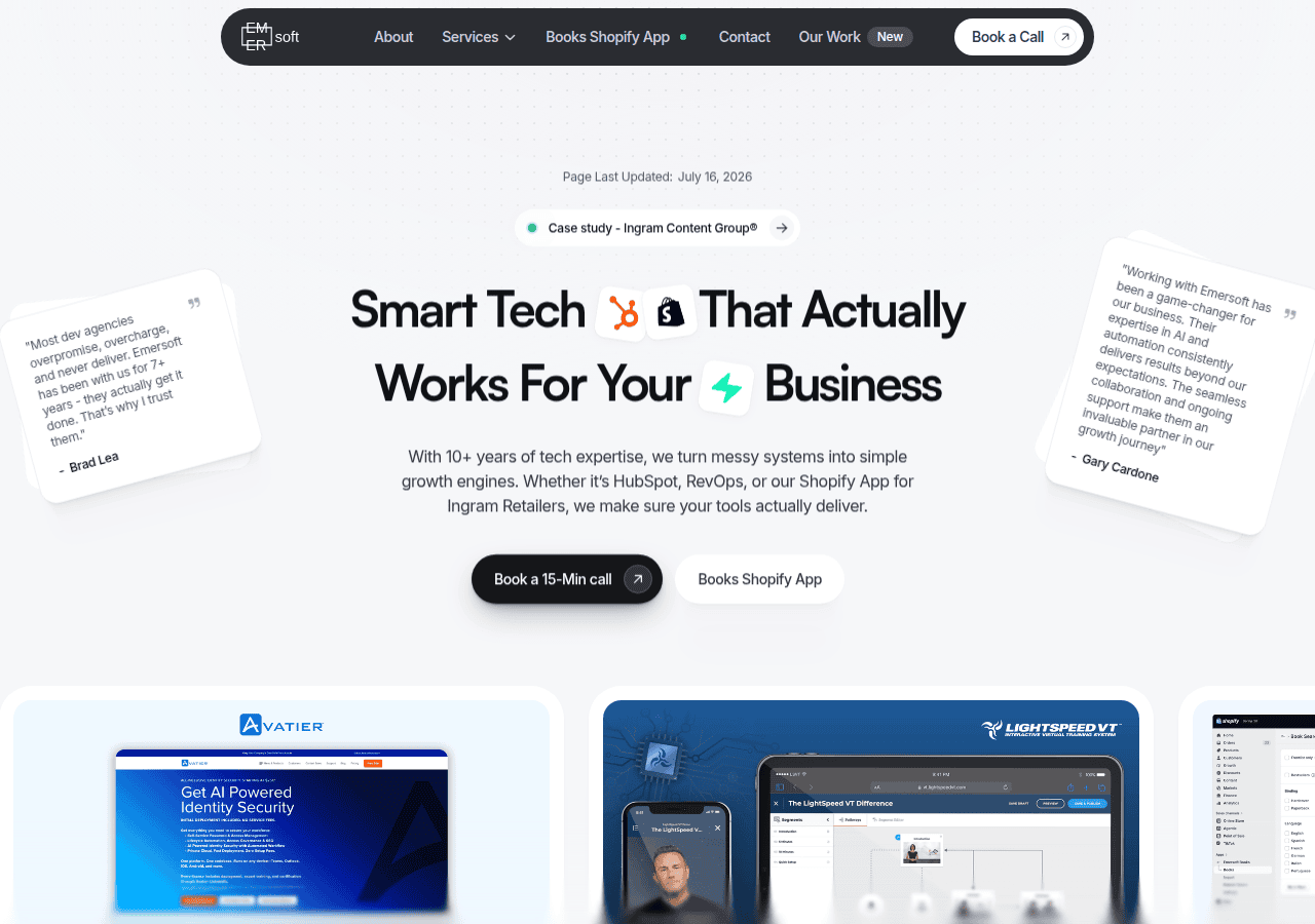 Screenshot of emersoft.co