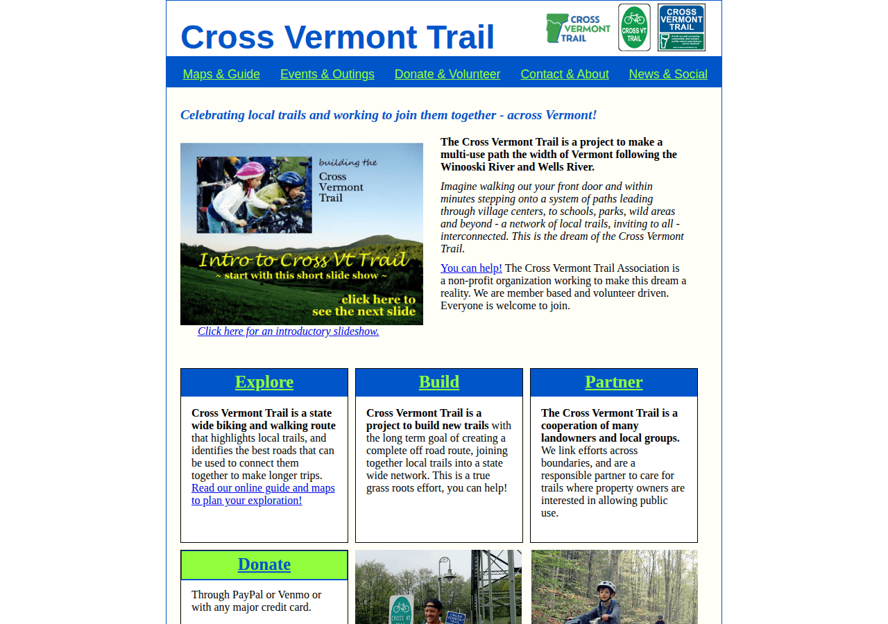 Screenshot of crossvermont.org