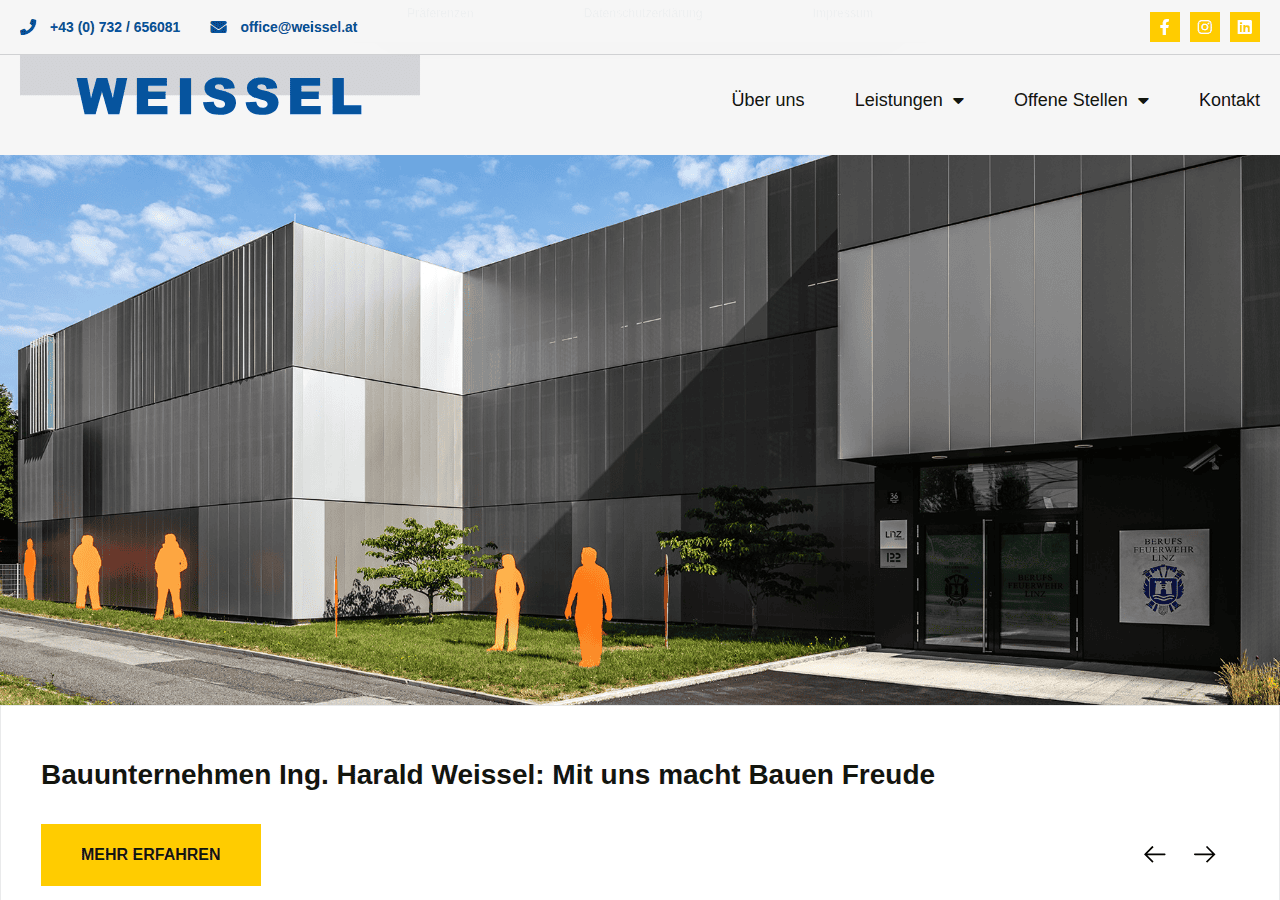 Screenshot of weissel.at