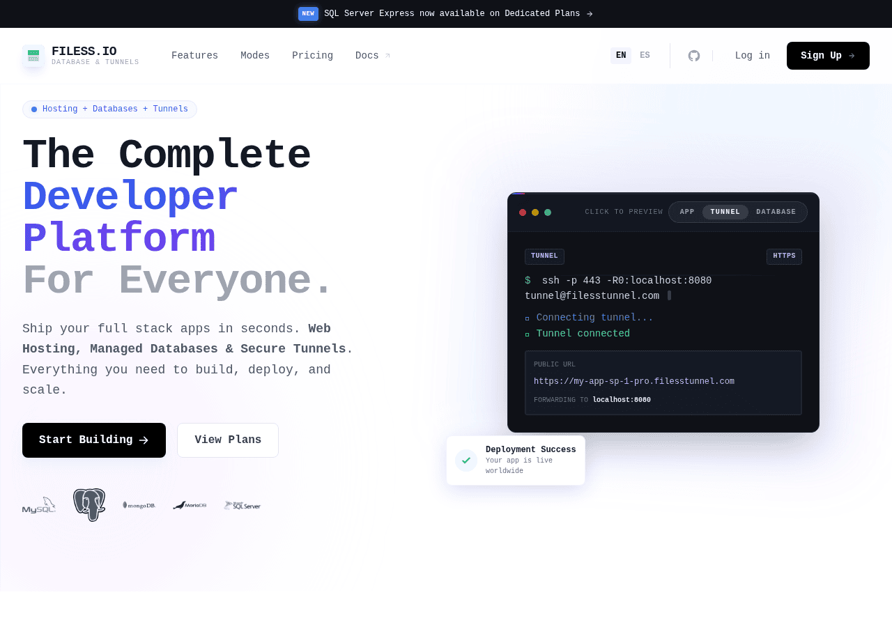 Screenshot of filess.io