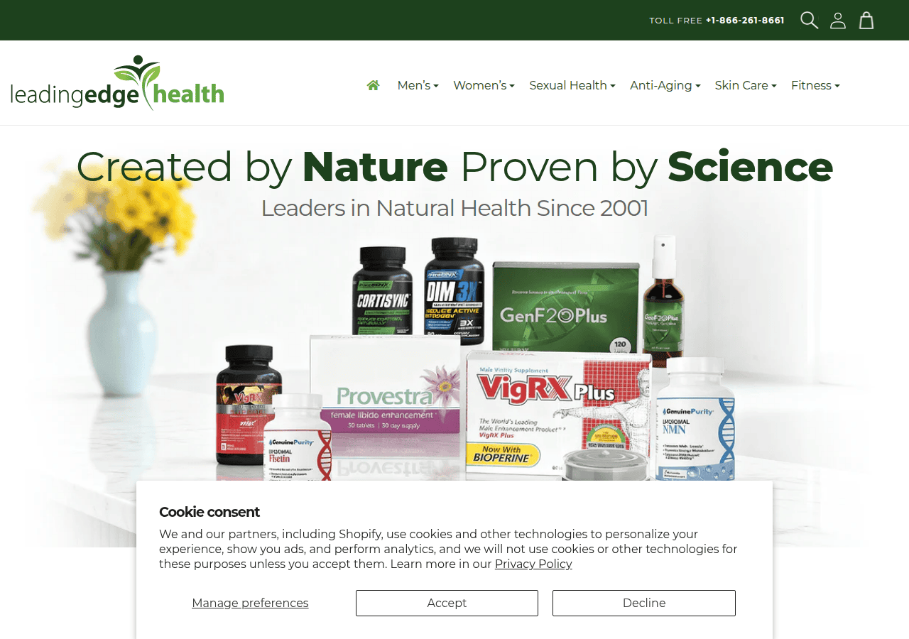 Screenshot of leadingedgehealth.shop