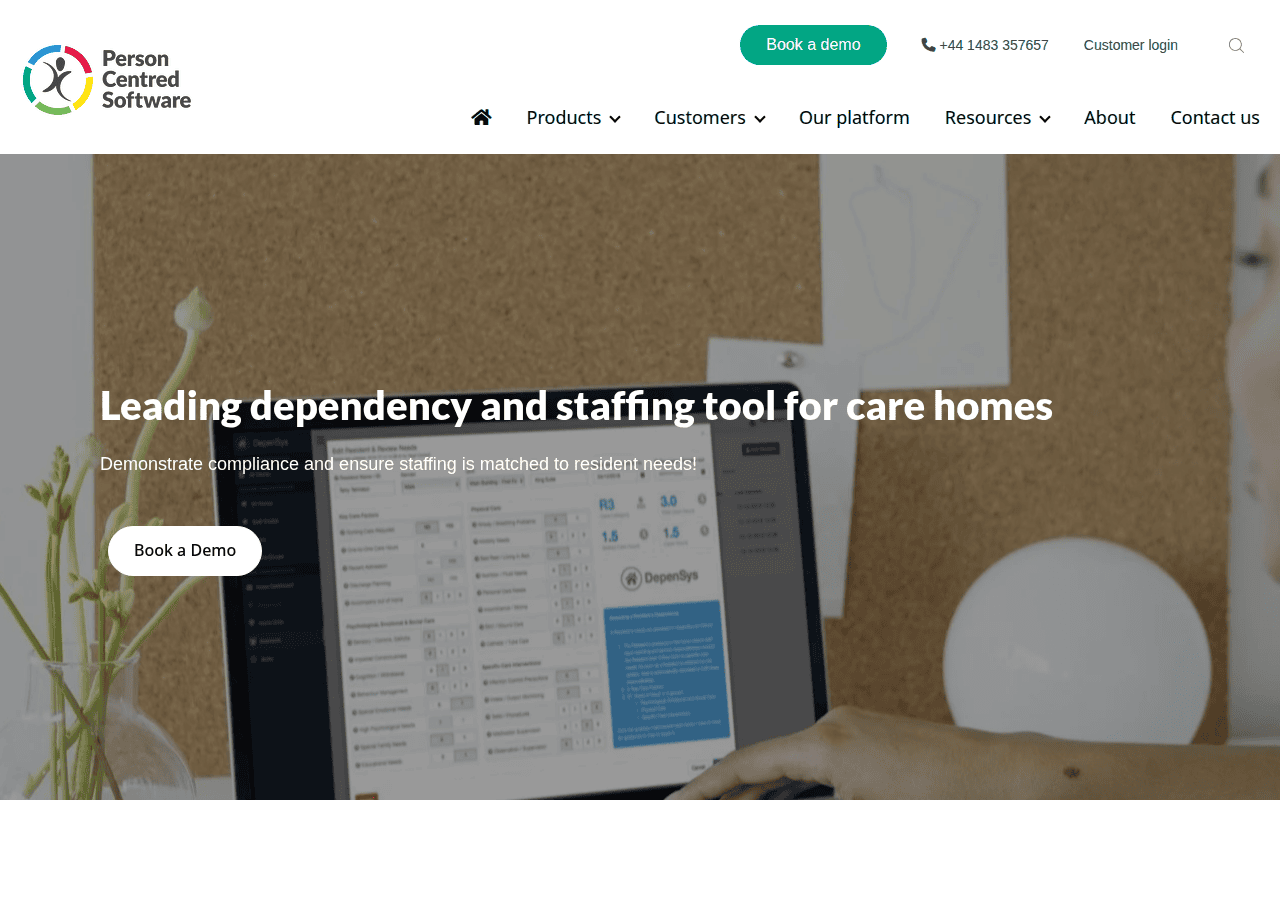 Screenshot of personcentredsoftware.com