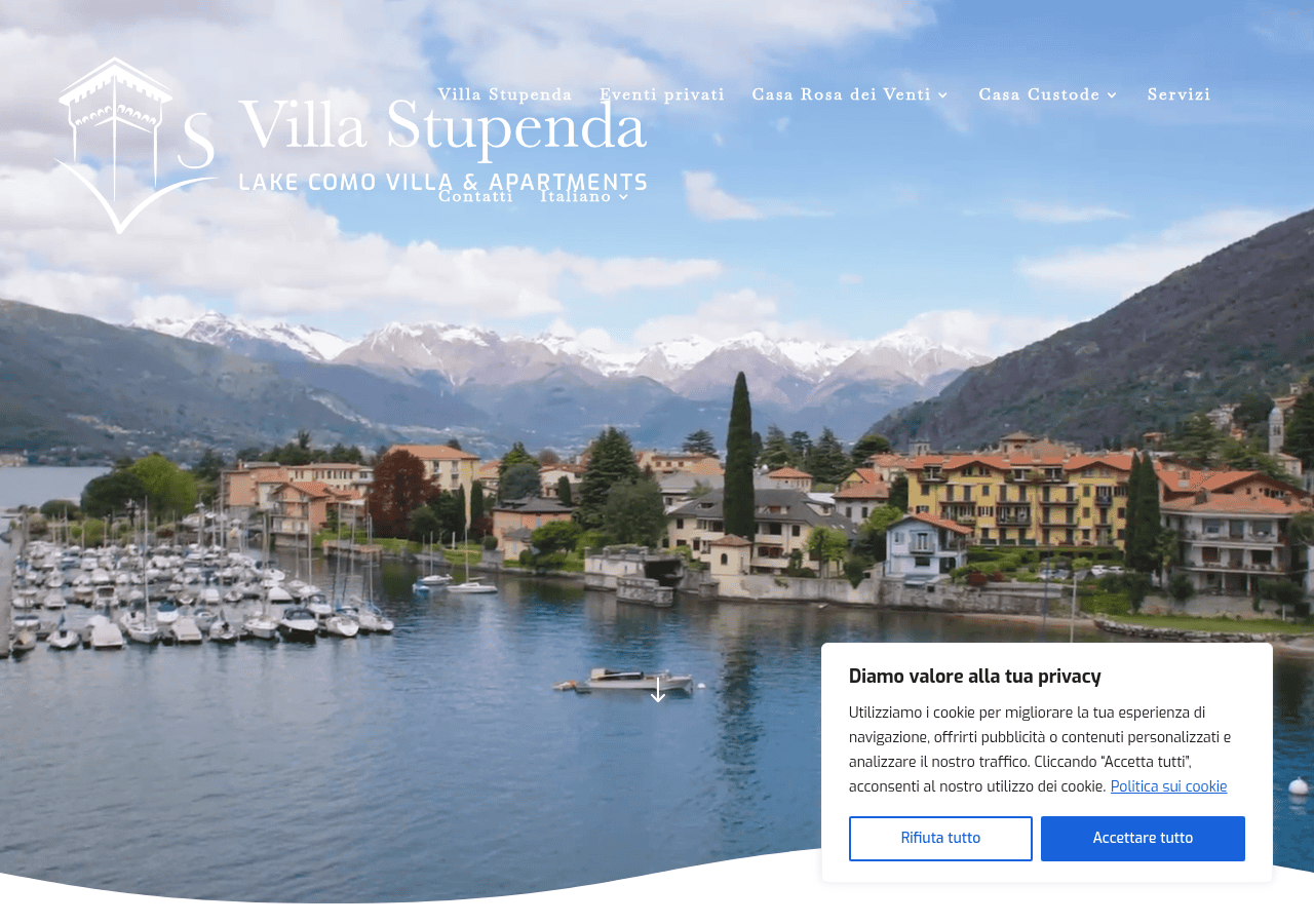 Screenshot of villastupendabellano.com