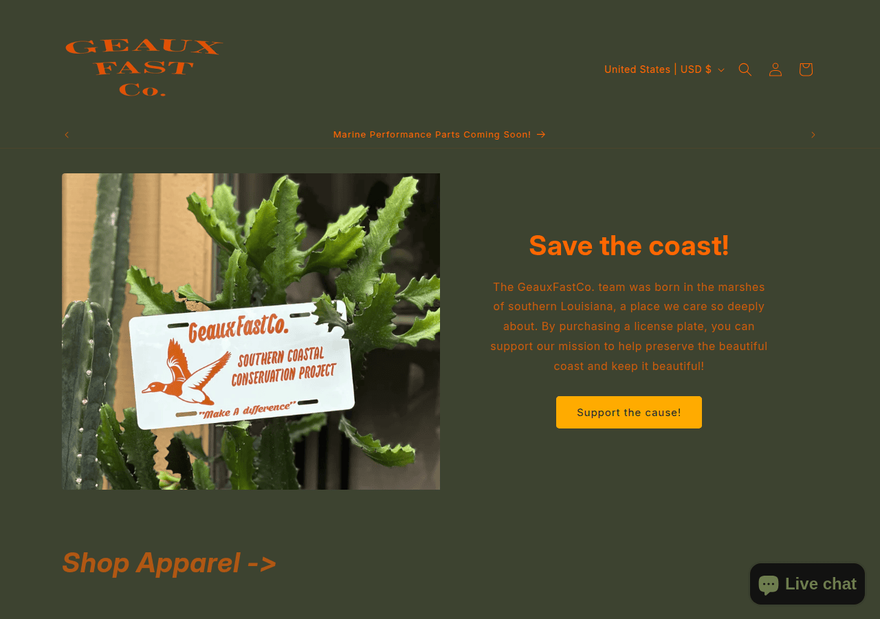 Screenshot of geauxfastco.com
