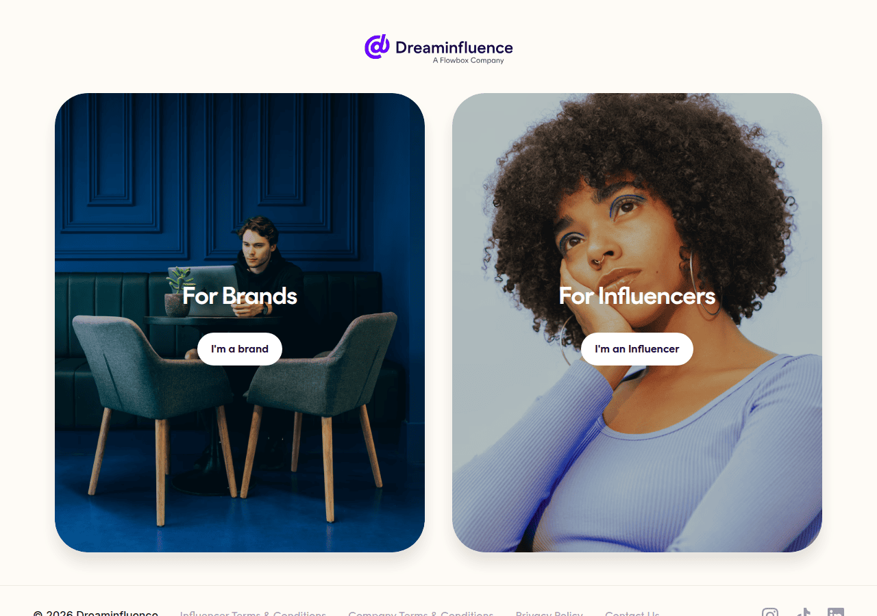 Screenshot of dreaminfluence.com