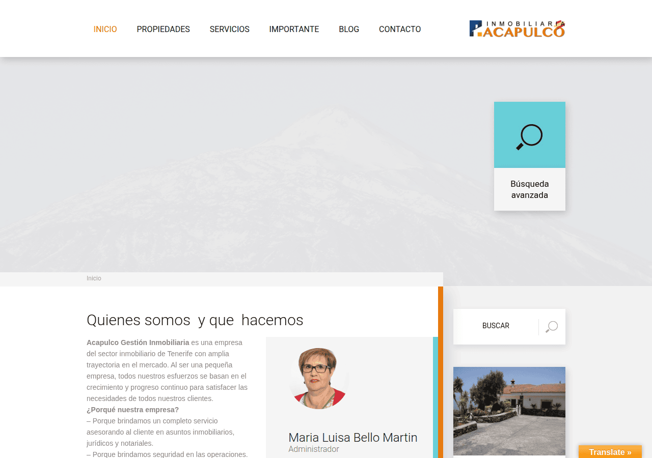 Screenshot of inmoacapulco.com