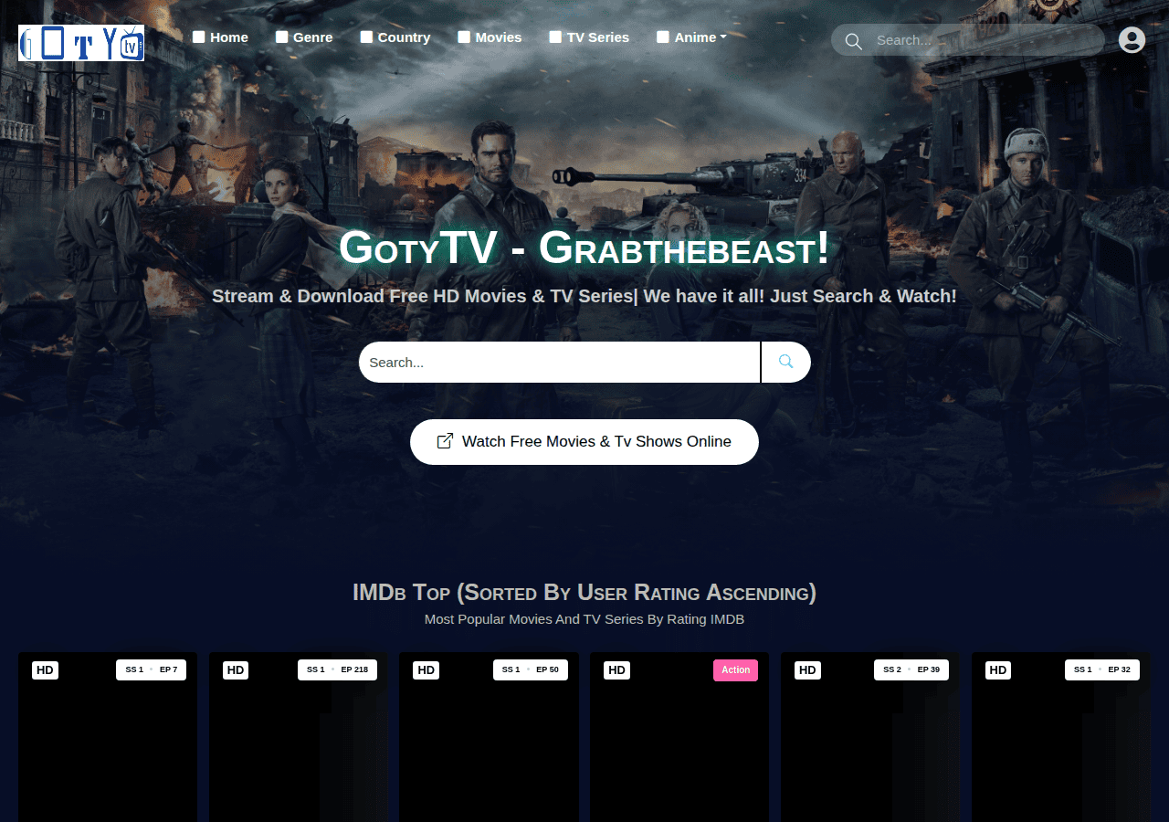 Screenshot of gotytv.org