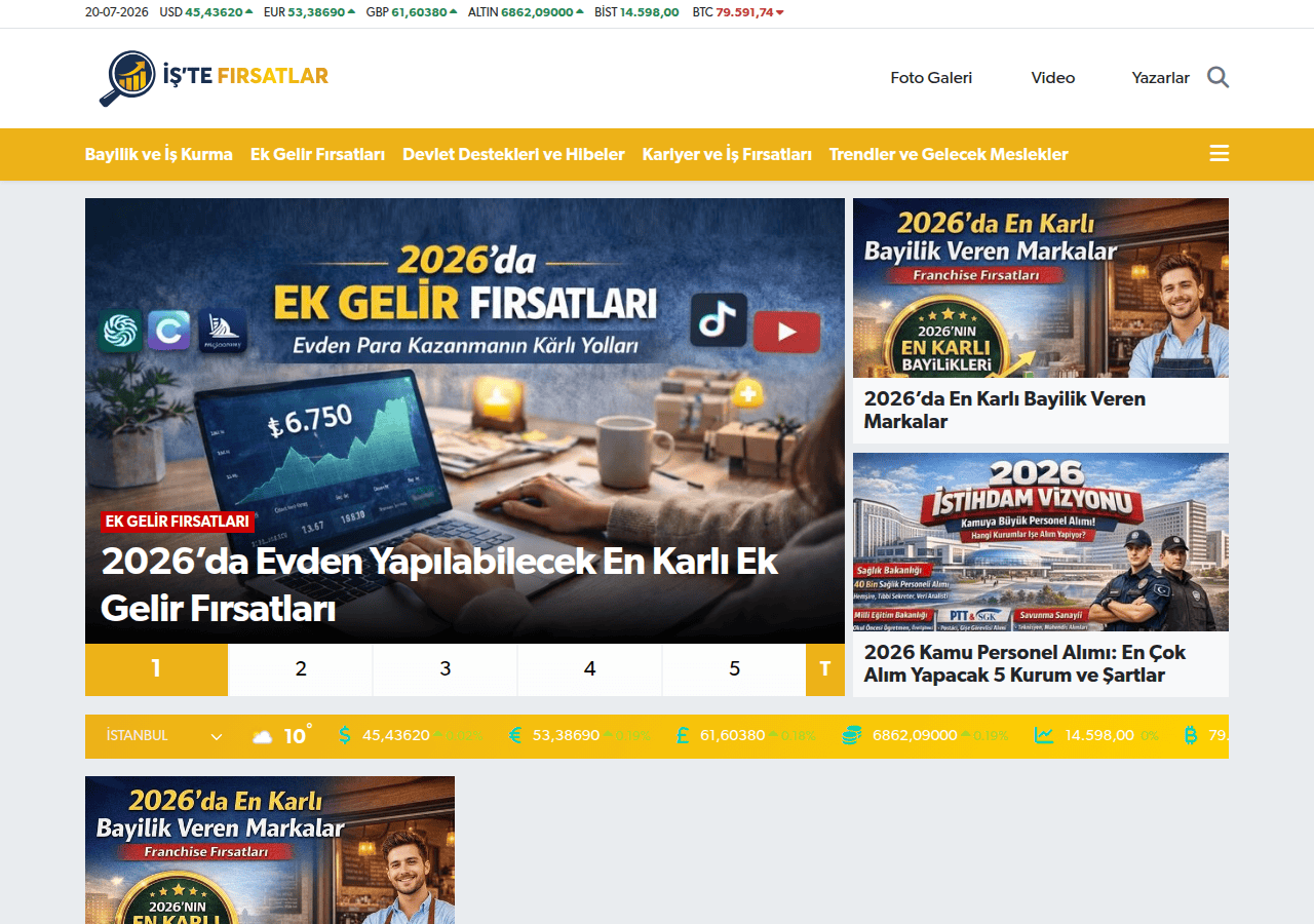 Screenshot of istefirsatlar.com