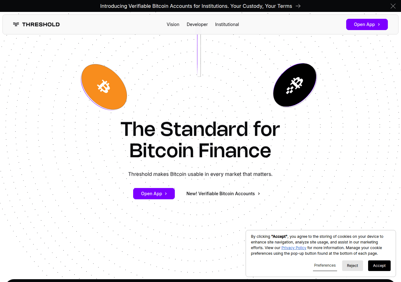 Screenshot of threshold.network