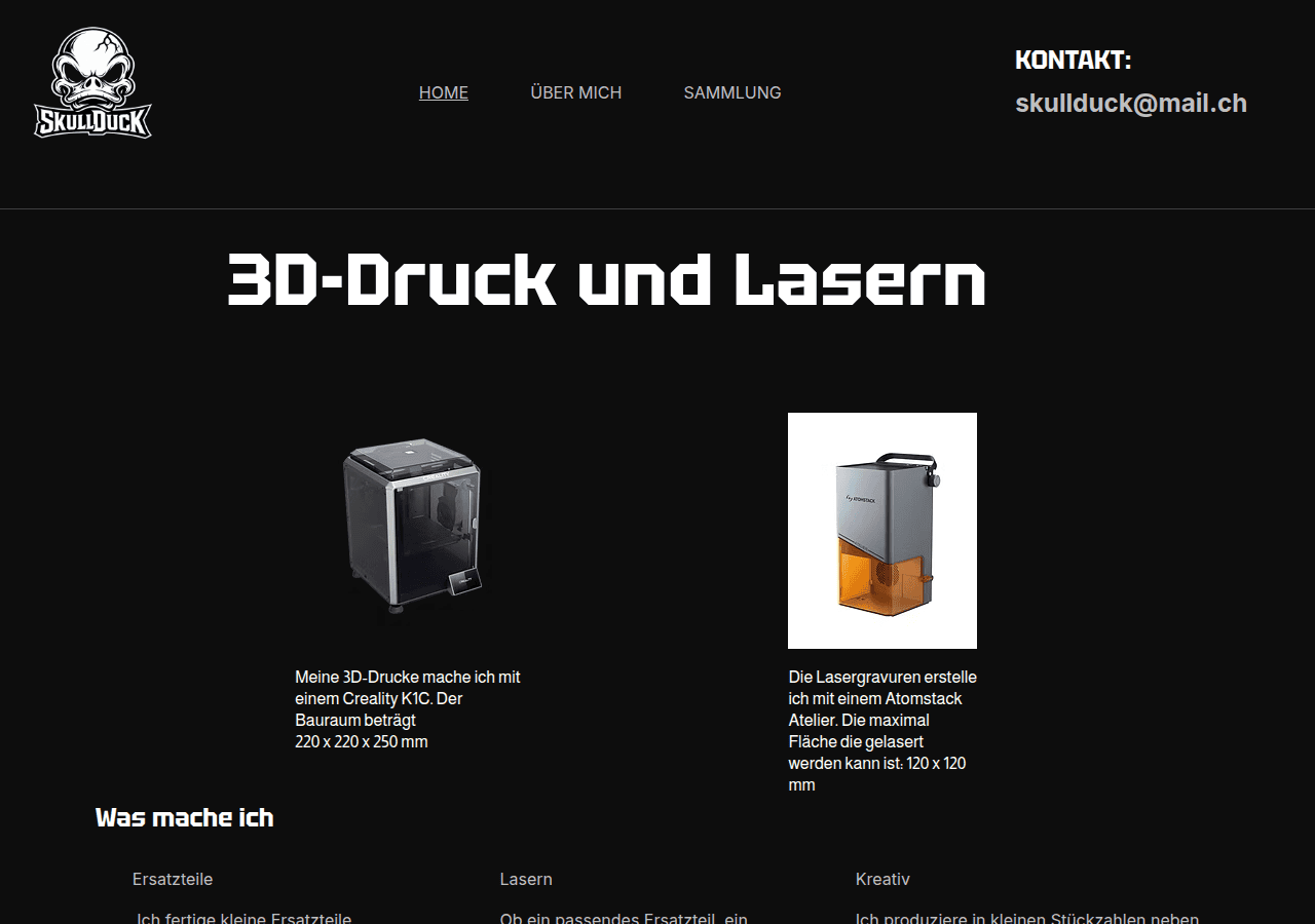 Screenshot of skullduck.net