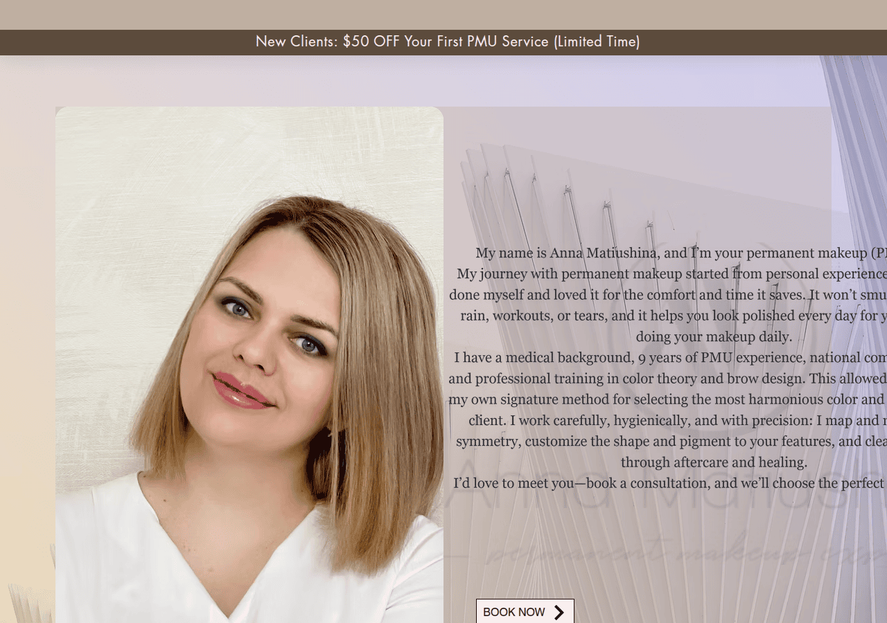 Screenshot of signaturepmubyanna.com