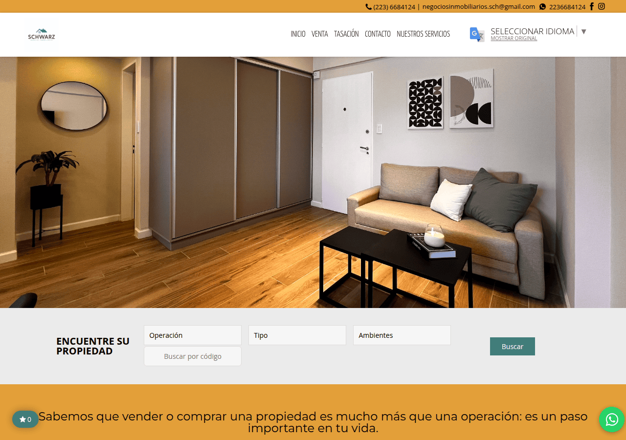 Screenshot of schwarzvende.com.ar