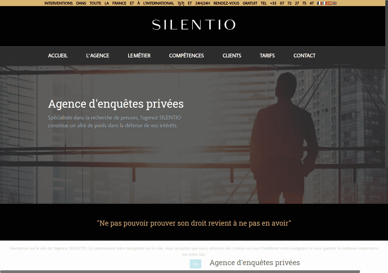 Screenshot of silentio-investigations.com