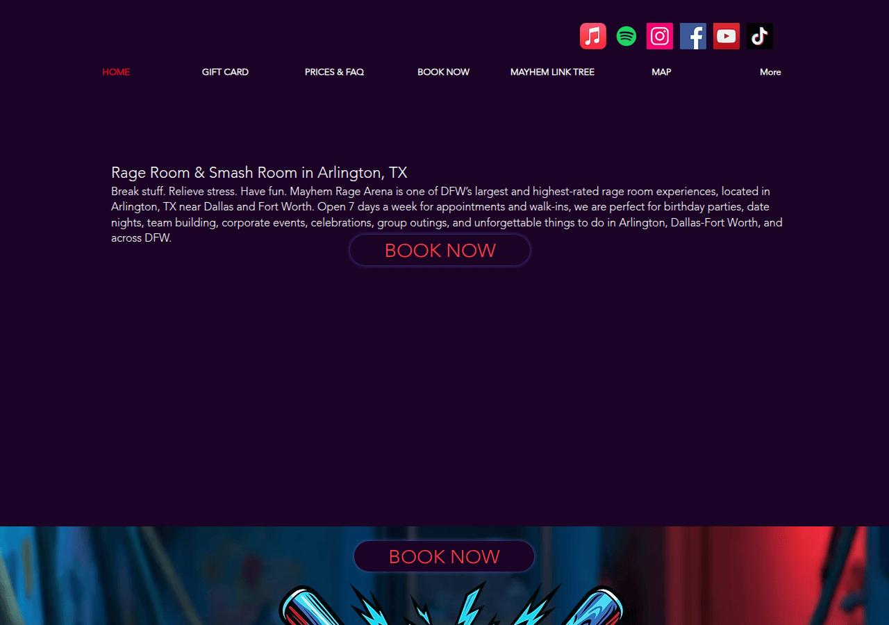 Screenshot of mayhemrage.com