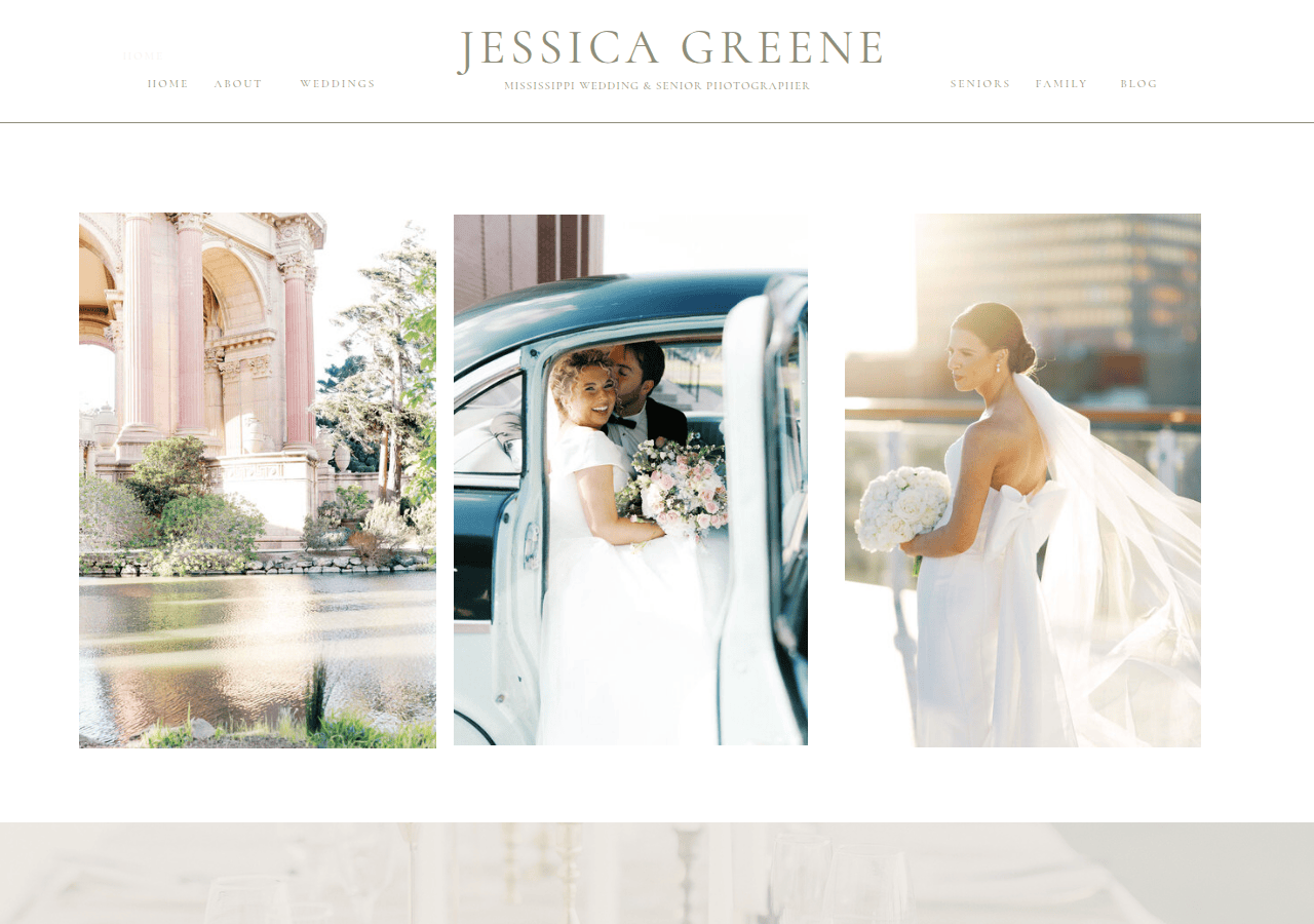 Screenshot of jessicagreenephoto.com
