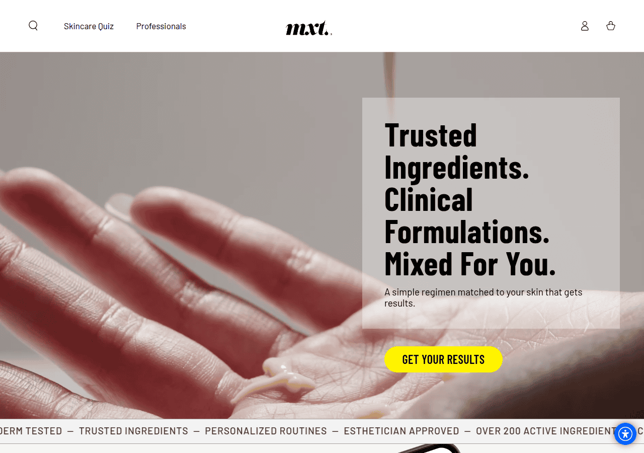 Screenshot of mxt.co