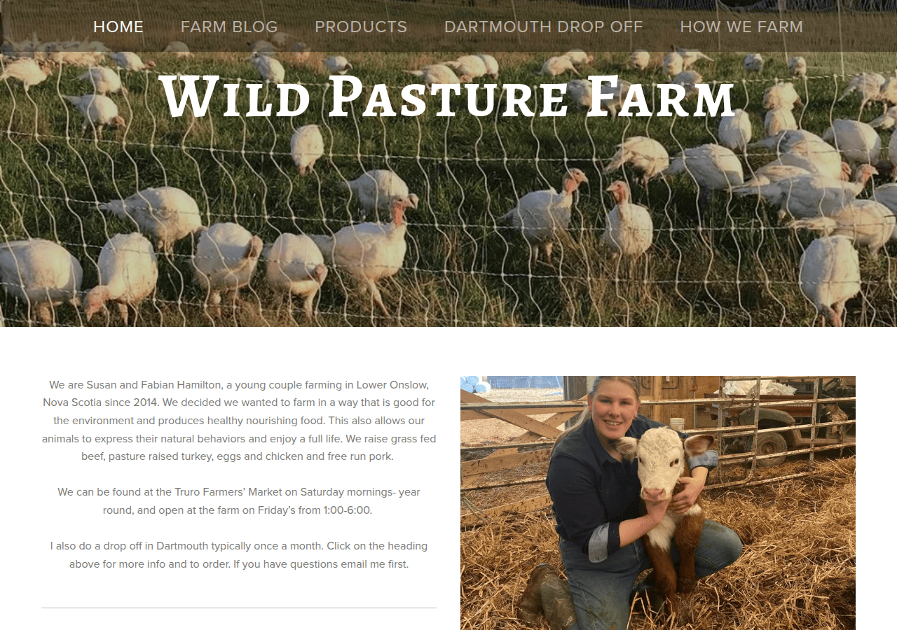 Screenshot of wildpasturefarm.net
